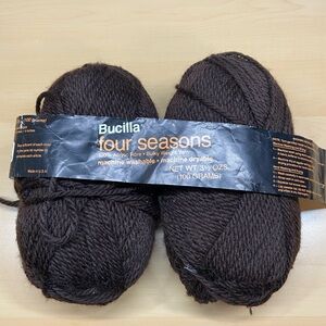 Bucilla Four Seasons Dark Brown Yarn
